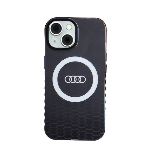 Audi iPhone 15 Back-Cover Hülle - IML Case - Magsafe - Schwarz