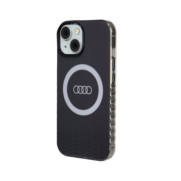 Audi iPhone 15 Back-Cover Hülle - IML Case - Magsafe - Schwarz