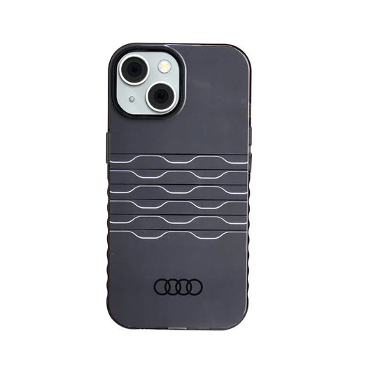 Audi iPhone 15 Back-Cover Hülle - IML Case - Magsafe - Profil - Schwarz