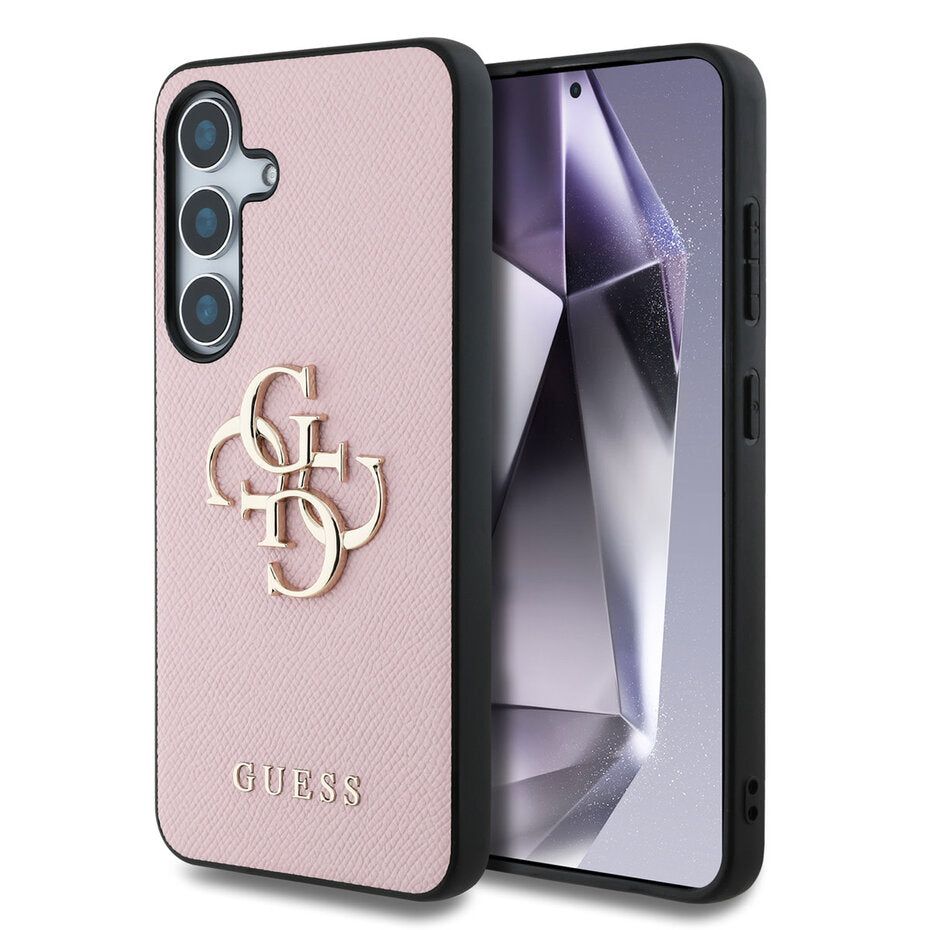 Guess Backcover für Galaxy S25 Plus – Grained Design mit großem 4G-Logo