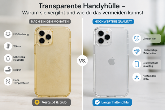 Transparente Handyhülle – Warum sie vergilbt und wie du das vermeiden kannst