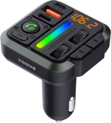 Xssive XSS-FM14 Wireless FM Transmitter 20 W PD – kabelloses Audio &amp; Laden für’s Auto