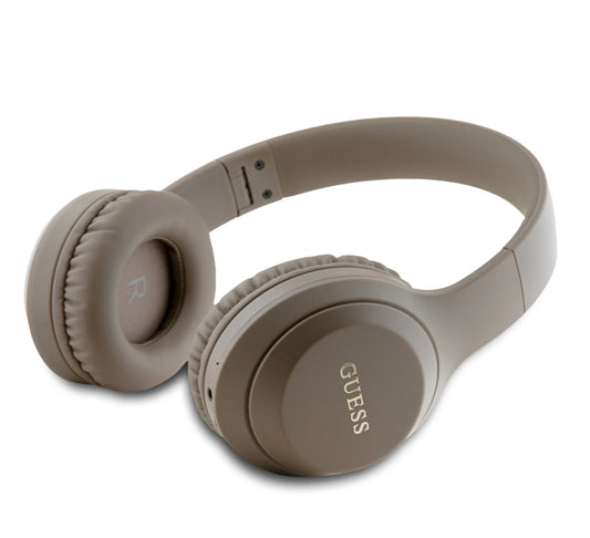 Guess Bluetooth Headphones – Classic Printed Logo Wireless – Braun