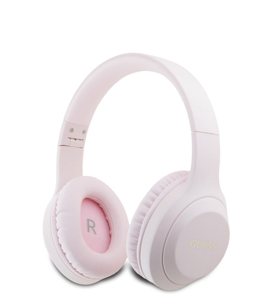 Guess Bluetooth Headphones – Classic Printed Logo Wireless – pink