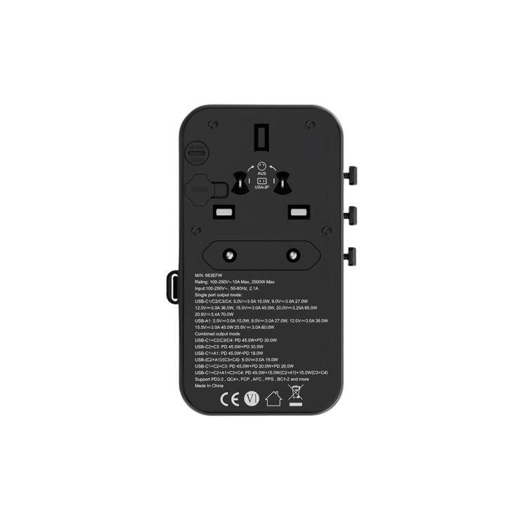 NOVANL WorldCharge Pro 85W – Reiseadapter & Schnellladegerät mit USB-C für weltweite Nutzung