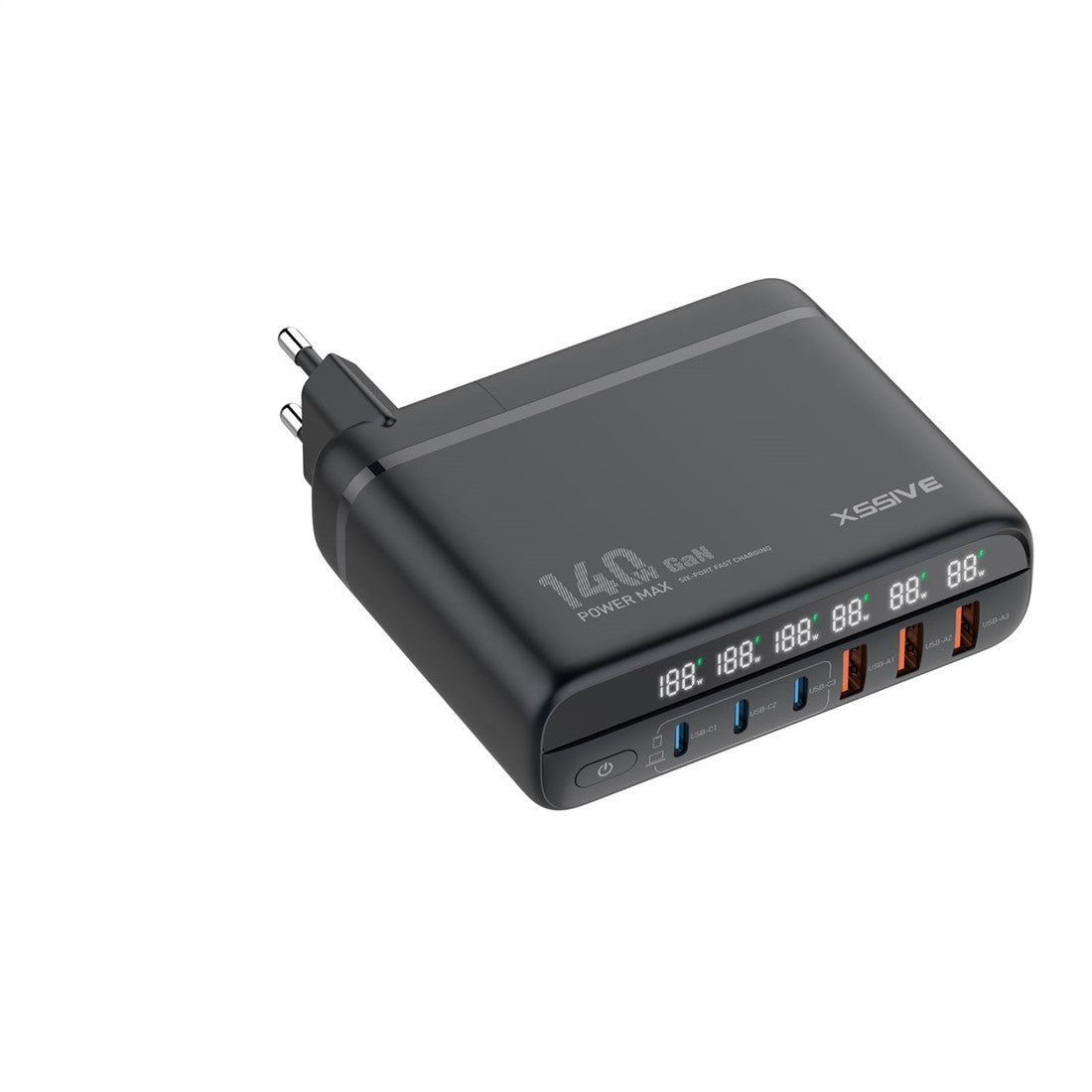 Xssive Super Fast Charger 140 W GaN – Schwarz